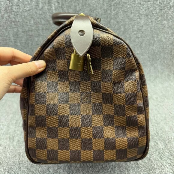 Louis Vuitton Speedy 30 Damier Ebene Canvas Tote 835-040625 - Picture 4 of 14